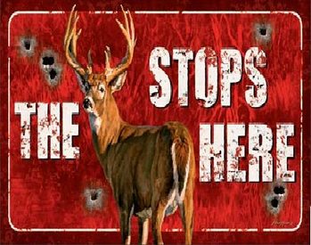 Buck Stops Here Metal Sign