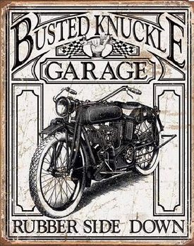 BUSTED KNACKLE - Vintage Metal Sign