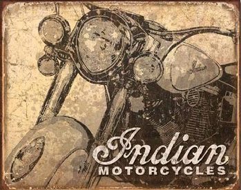 INDIAN - antiqued Metal Sign