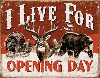 Live For Opening Day Metal Sign