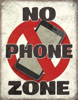 No Phone Zone Metal Sign