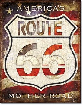 Rt. 66 - Americas Road Metal Sign