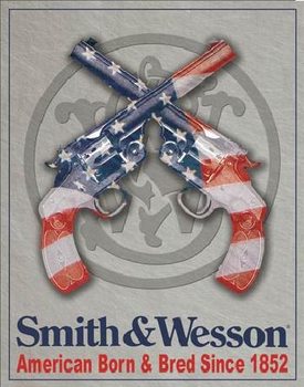 S&W - SMITH & WESSON - American Born Metal Sign