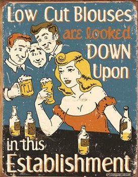 SCHONBERG - low cut blouses Metal Sign