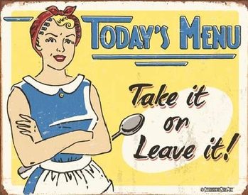 SCHONBERG - today's menu Metal Sign