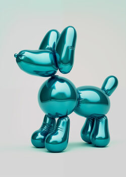 Принти на полотні Metallic Teal Balloon Dog