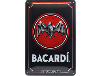 Metallikyltti Bacardi - Black Logo