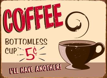 Metallikyltti COFFEE