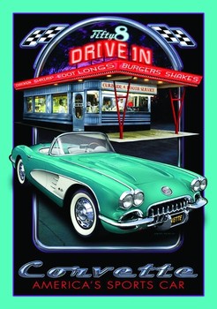 Metallikyltti CORVETTE DRIVE