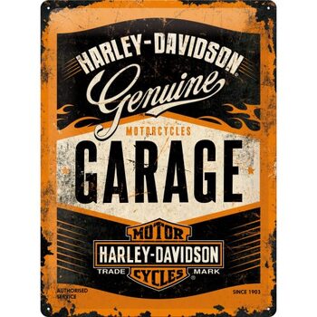 Metallikyltti Harley-Davidson - Garage