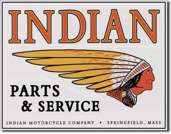 Metallikyltti INDIAN - logo