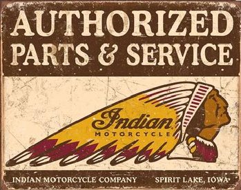Metallikyltti Indian motorcycles - Authorized Parts and Service