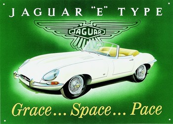 Metallikyltti JAGUAR E-TYPE