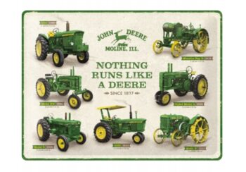 Metallikyltti John Deere - Model Chart