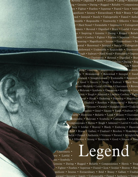 Metallikyltti JOHN WAYNE LEGEND