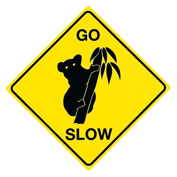 Metallikyltti KOALA - Go slow