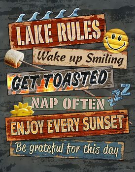Metallikyltti Lake Rules