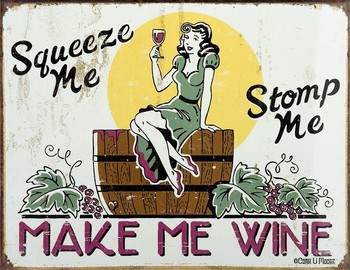 Metallikyltti MAKE ME WINE