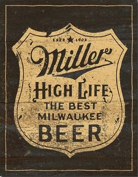 Metallikyltti Miller - Vintage Shield