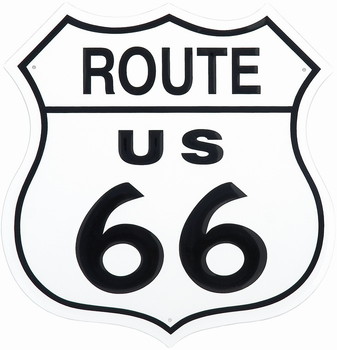 Metallikyltti ROUTE 66 SHIELD
