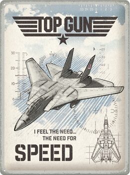 Metallikyltti Top Gun - The Need for Speed