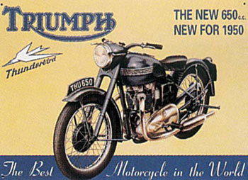 Metallikyltti TRIUMPH THUNDERBIRD