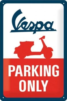 Metallikyltti Vespa Parking Only