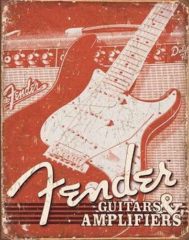 Metalllilaatta  Fender - Weathered G&A