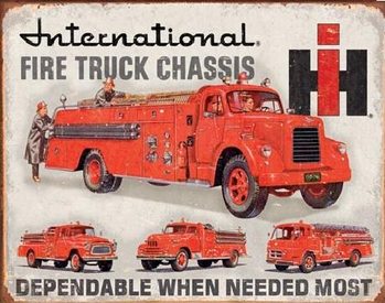Metalllilaatta  INTERNATIONAL FIRE TRUCK CHASS