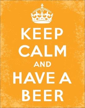 Metalllilaatta  Keep Calm - Beer