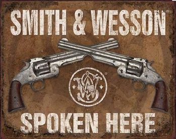 Metalllilaatta  S&W - SMITH & WESSON - Spoken Here
