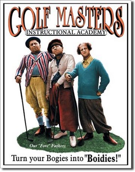 Metalllilaatta  STOOGES - golf masters