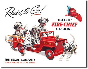 Metalllilaatta  TEXACO - rarin to go