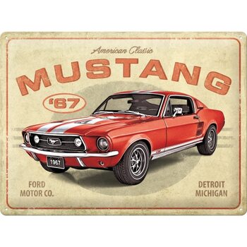 Metalni znak Ford Mustang - GT 1967 Red