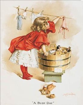 Metalni znak IVORY SOAP GIRL WASHING