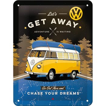 Metalni znak Volkswagen VW Bulli - Let‘s Get Away Night