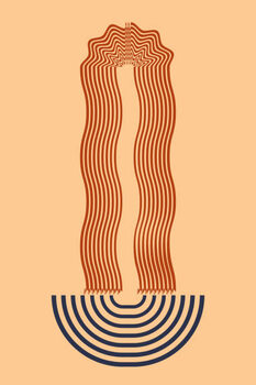 Αυτοκόλλητο Mid century modern print. vector caroon