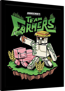 Framed poster Minecraft - Team Farmers
