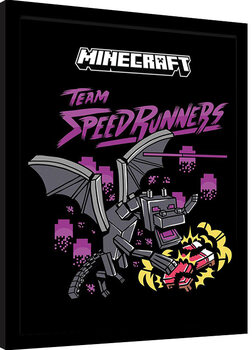 Framed poster Minecraft - Team Speedrunners