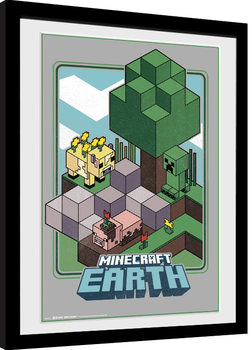 Framed poster Minecraft - Vintage
