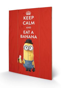Ξύλινη τέχνη Minions (Despicable Me) - Keep Calm