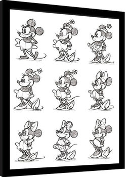 Рамкиран плакат Minnie Mouse - Sketched - Multi