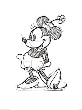 Art Print Minnie Mouse - Sketched - Single