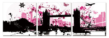 Modern Design - City Collage Mounted Art Print