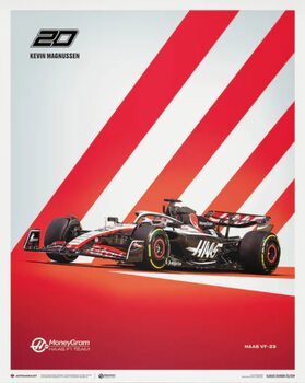 Art Print MoneyGram Haas F1 Team - Kevin Magnussen - 2023