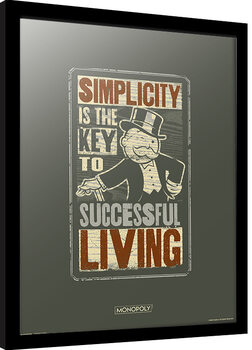 Poster emoldurado Monopoly - Simplicity