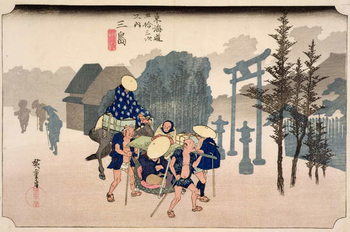 Morning Mist at Mishima, from the series '53 Stations on the Eastern Coast Road', 1833 Taidejuliste