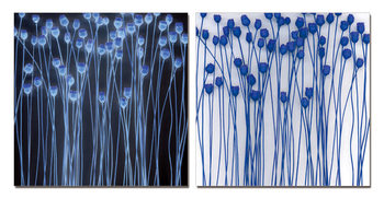 Abstraction flowers Mounted Art Print