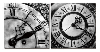 Designer clocks (B&W) Mounted Art Print