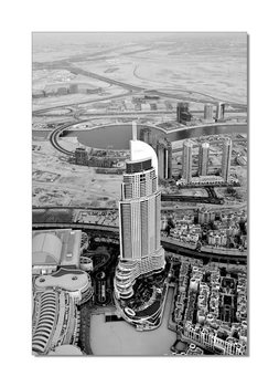 Gray view of the city Mounted Art Print